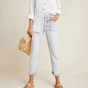 Pilcro & Letterpress High Rise Striped Jeans